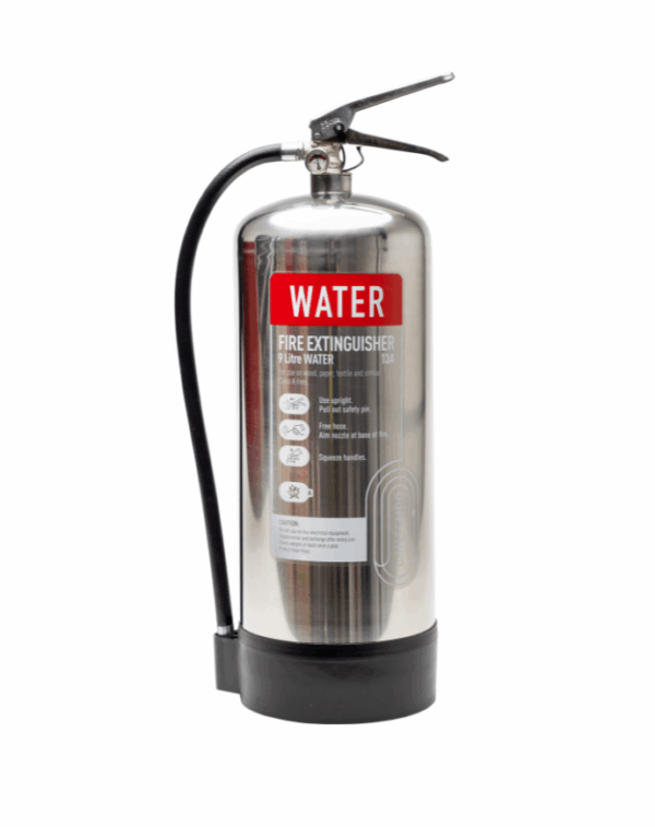 COMMANDER 9ltr Water Stainless Steel Fire Extinguisher